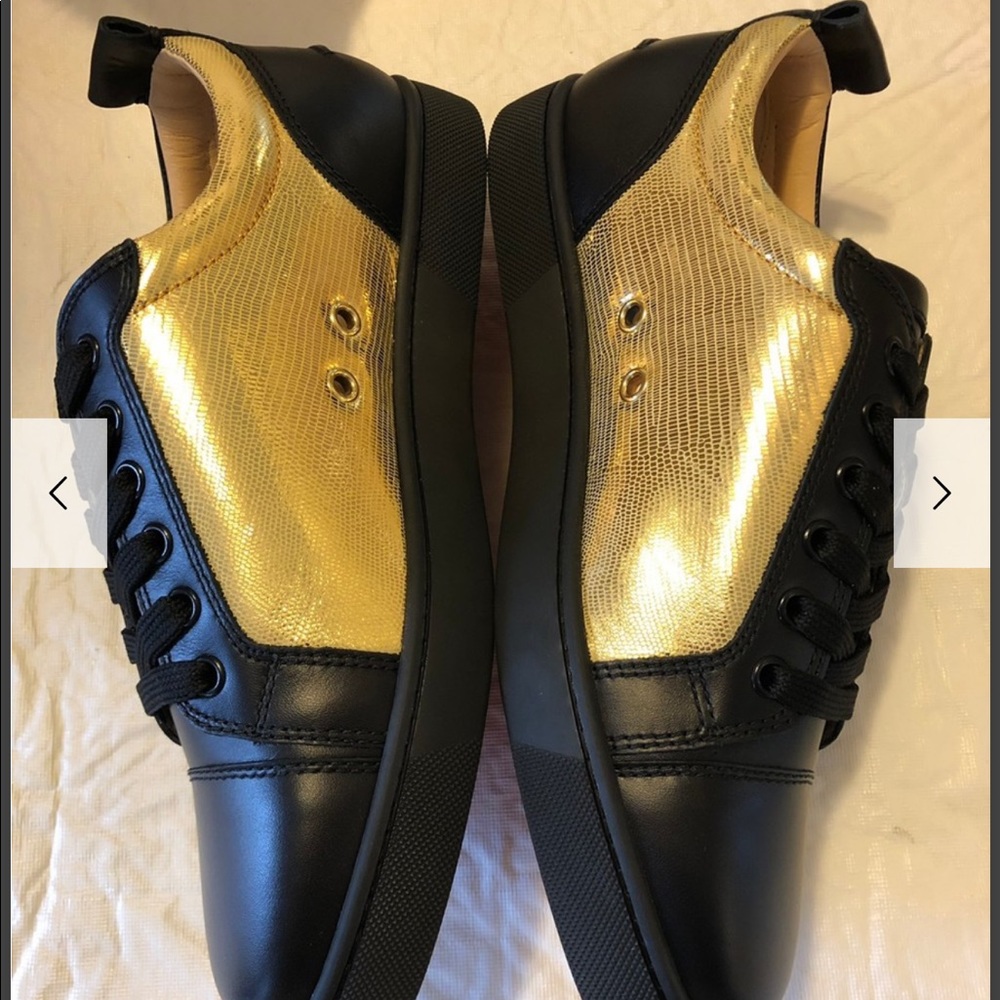 Christian Louboutin Black Gold Yin Yang' size 39